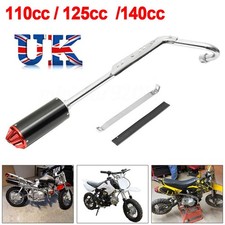 For 110cc 125cc 140cc Stainless Pit Dirt Bike Exhaust Pipe System Muffler Red