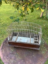 Antique Vintage Rustic Wooden Bird Cage