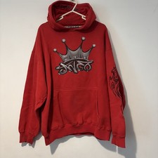 Vintage Y2K JNCO Jeans Grey Croc Hoodie Skater Nü Metal Medium