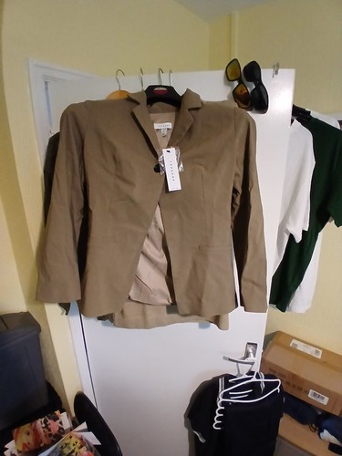 Topshop beige twill blazer - topshop,