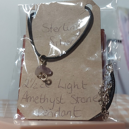 Hand made amethyst pendant - hand,