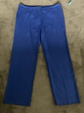 Hobbs Cobalt Blue Wool Blend Tailored Trousers, Size 16