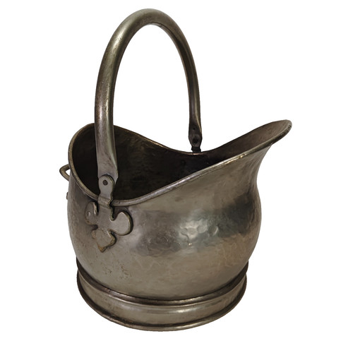 Steel coal scuttle fireplace - scuttle,