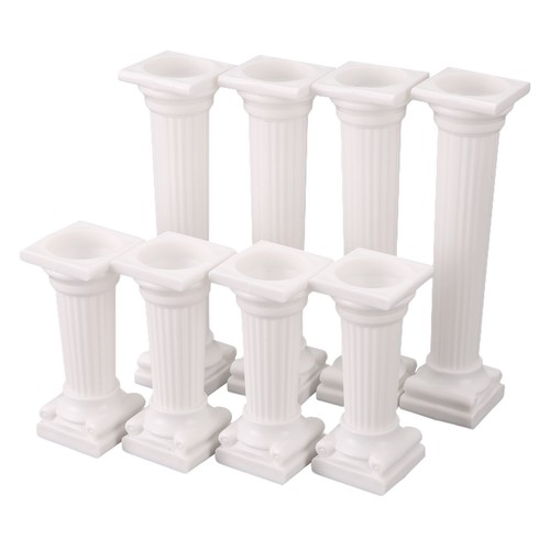8pcs set white small plastic - white, small+