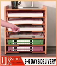 4/7 Layer Office Filing Tray A4 Document Holder Letter Rack Desk Paper Organizer