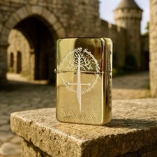 Lord of the Rings Inspired Windproof Flip Lighter – Engraved Fantasy Design |