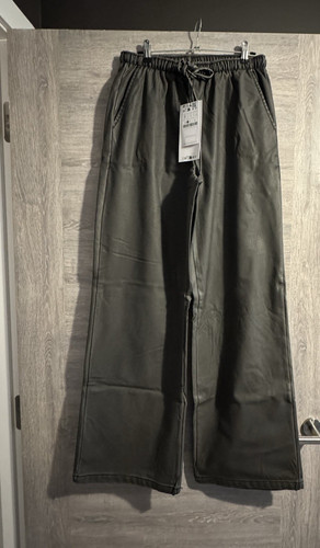 Stradivarius faux leather wide - stradivarius,