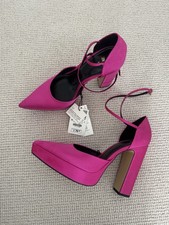 Zara Fuschia Pink Platform Heeled Shoes Size 6 / EU 39 (BNWT)
