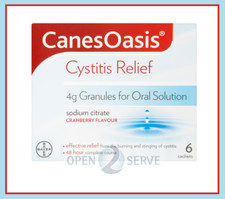 Canesten CanesOasis Cystitis Relief for Urine Infection | Cranberry - 6 Sachets