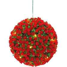 Solar Power Lights 27cm Topiary Balls Garden Artificial Hanging Topiary 20 Led