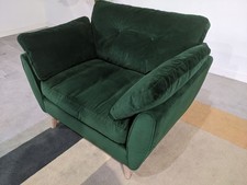 Marks & Spencer Wyatt Loveseat in Bottle Green Aquaclean Velvet RRP £749