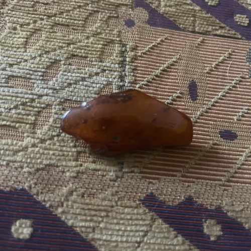 Vintage baltic amber brooch - amber,
