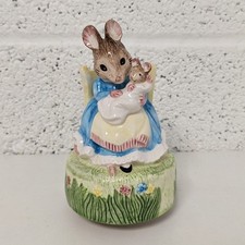 Vintage Schmid Beatrix Potter Rock A Bye Baby Music Box Figurine 