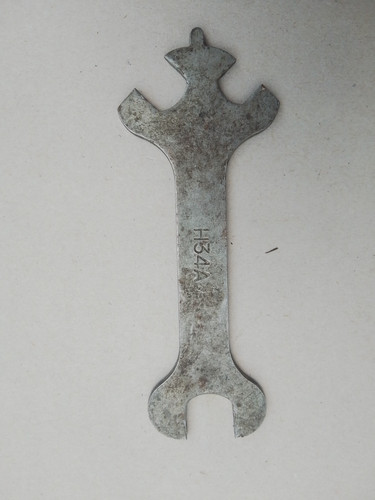 Vintage lawnmower spanner - lawnmower,