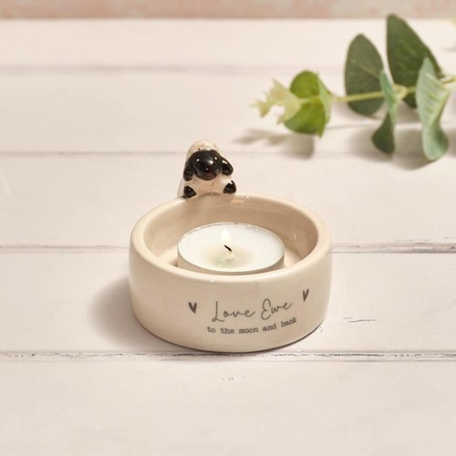 Ceramic sheep tealight - sheep, holder