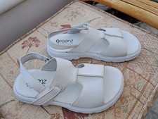 Ladies Bowls Shoes Greenz Sandel Style White Size 4 1/2 Soft & Comfortable VGC