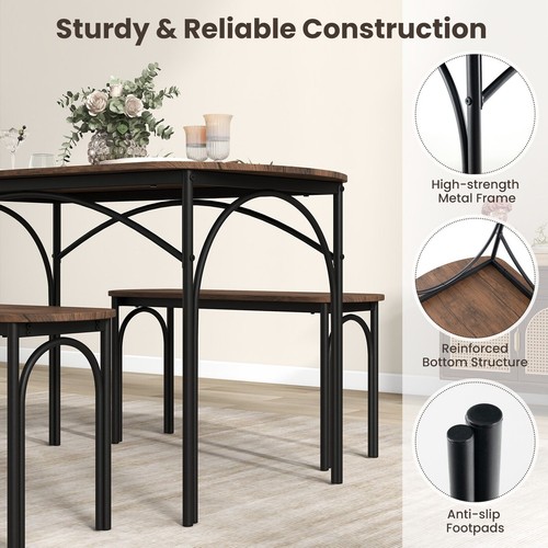 Contemporary dining table - 3-pc,