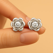 9ct gold vermeil stud earrings