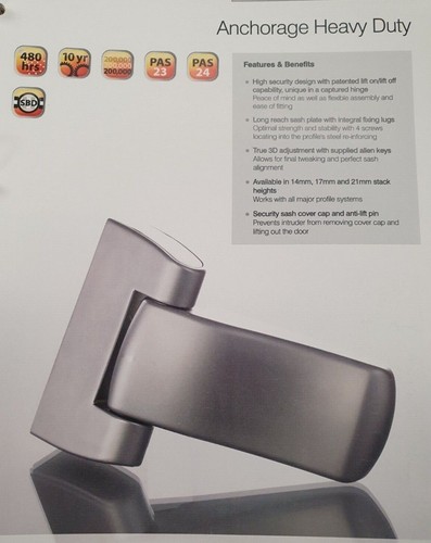 Replacement upvc door hinge - upvc,
