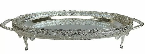 Silver gold plated - silver, oval