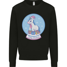 Christmas Unicorn Snow Globe Mens Sweatshirt Jumper
