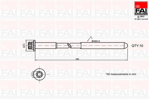 Fai b489 cylinder - cylinder, bolt
