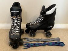 Ventro Pro Turbo Roller Skates EUR 35-38 UK 4-5 - 2 Spare Laces, Flashing Wheels