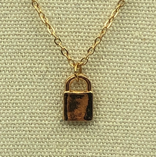 Padlock pendant necklace lock - necklace,