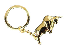 Charging Golden Spanish Bull