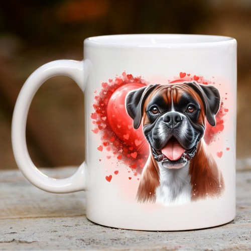 Boxer dog mug valentine - dog, valentine's
