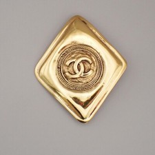 CHANEL CC Logo Pin Brooch