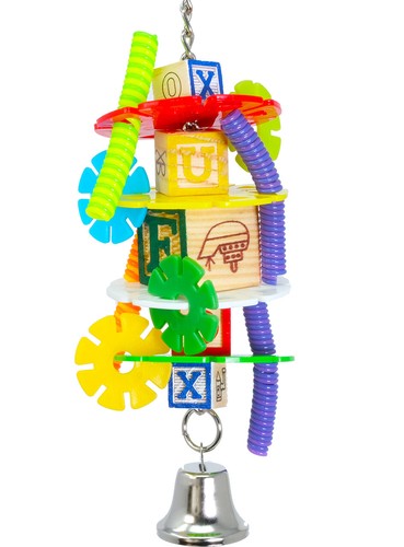 3745 abc spin bird toy - abc, parrot