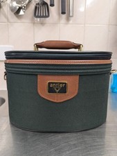 Antler Green Brown Large Vanity Travel Case Vintage 