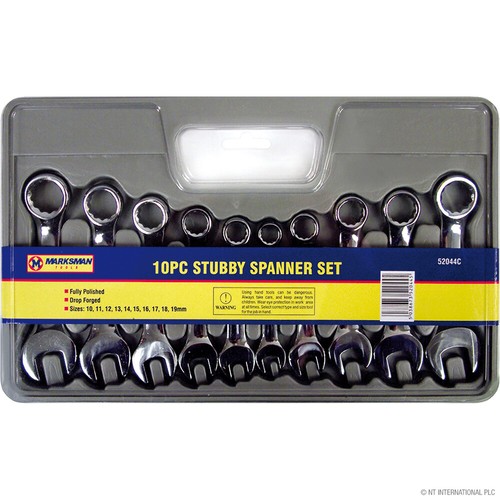 10pc stubby spanner set - 10pc, tools