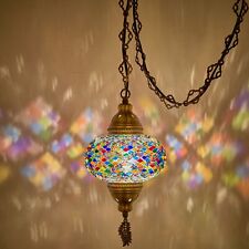 SWAG PLUG IN Turkish Moroccan Mosaic Ceiling Hanging Lamp Pendant Light Fixture
