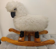 SHARNWOOD CRAFTS Children Rocking Sheep Real Sheepskin
