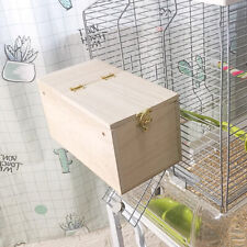 Bird Breeding Box Wooden Cage For Parrot Budgie Nesting House Lovebirds Finch UK