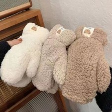 Women Winter Warm Cashmere Mittens Thermal Fleece Full Finger Gloves Knitted NEW