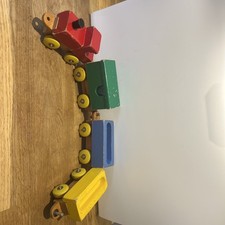 Vintage Wooden Train Set Set
