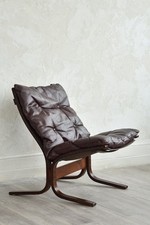 VTG RETRO SIESTA LEATHER CLUB LOUNGE CHAIR  WESTNOFA MID CENTURY MODERN