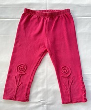 ELIANE ET LENA Paris girls pink cropped leggings with floral appliqué Age4 years