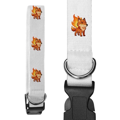 Fire wolf dog collars - wolf',