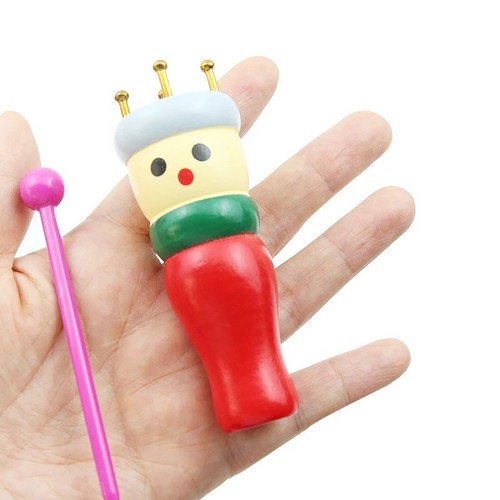 Wooden spool knitting doll - wooden, set
