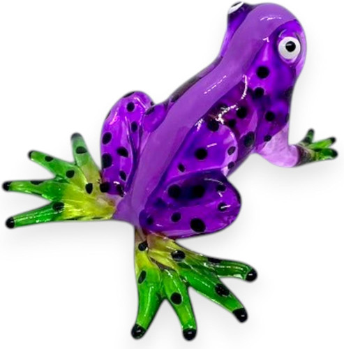 Purple black dotted frog - purple,