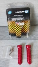 Orberon Motorcycle Footrest Pegs Red Anodised Aluminium Creative Precision