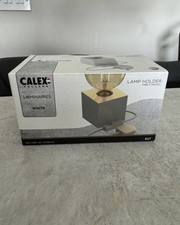 CALEX cube Table Lamp, E27 Socket, Retro, Industrial Table Lighting, white