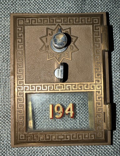 Vintage antique brass post - brass, us