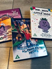 3x children's DVD's. Mr men and little miss, Cinderella, Willy wonka and the cho