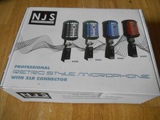 NJS Retro Microphone Black and