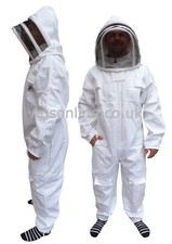 Bee keeping SUIT White COTTON Fencing Veil Beekeeping Apiary & Wasp Protection🐝